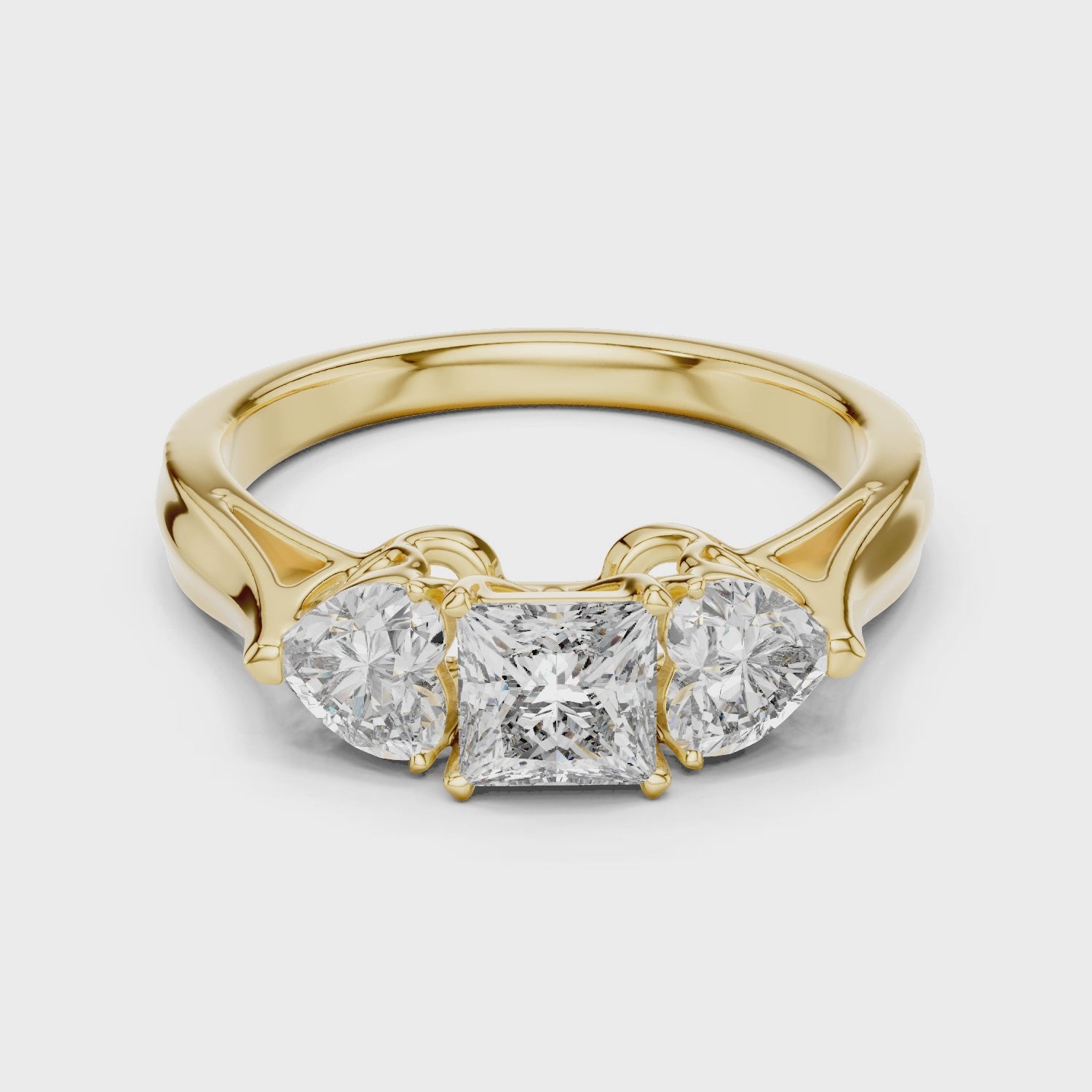 Gold Ring LR-0030, Yellow Gold, 360 video