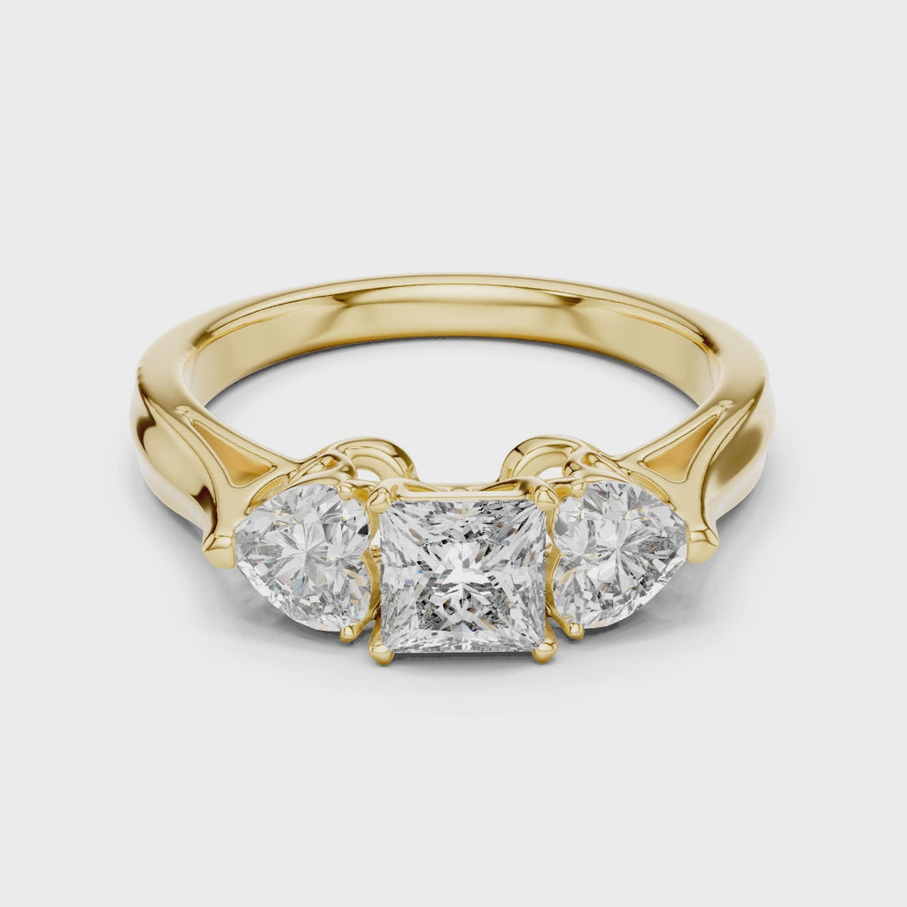 Gold Ring LR-0030, Yellow Gold, 360 video