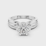 Gold Ring LR-0036, White Gold, 360 video