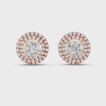 Gold Earrings ER-0017, Rose Gold, 360 video