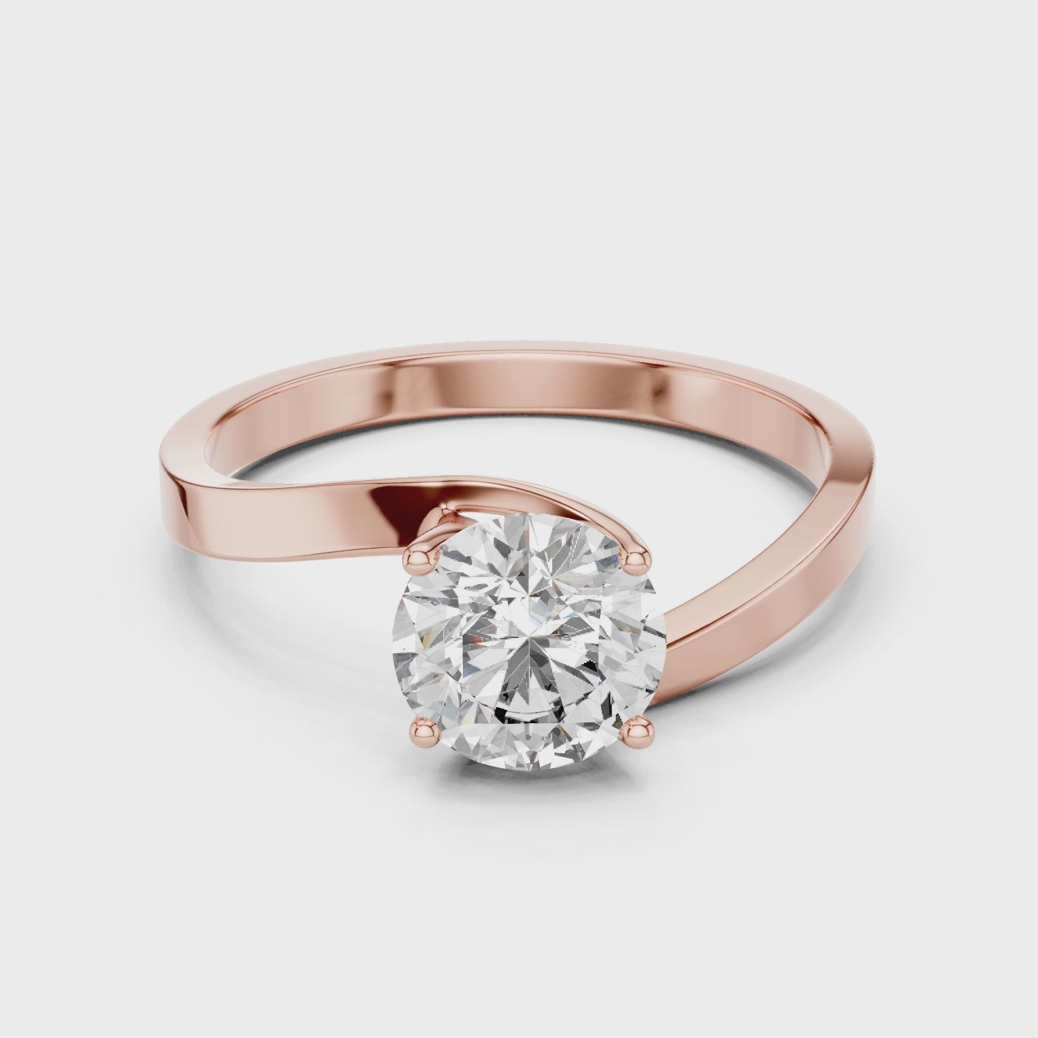 Gold Ring LR-0023, Rose Gold, 360 video