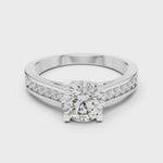 Gold Ring LR-0035, White Gold, 360 video