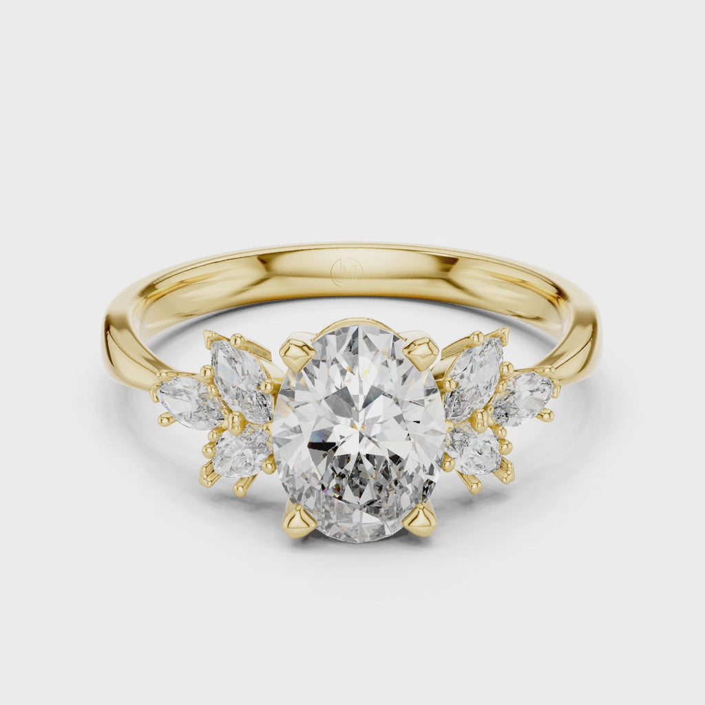 Gold Ring 20-10002L, Yellow Gold, 360 video