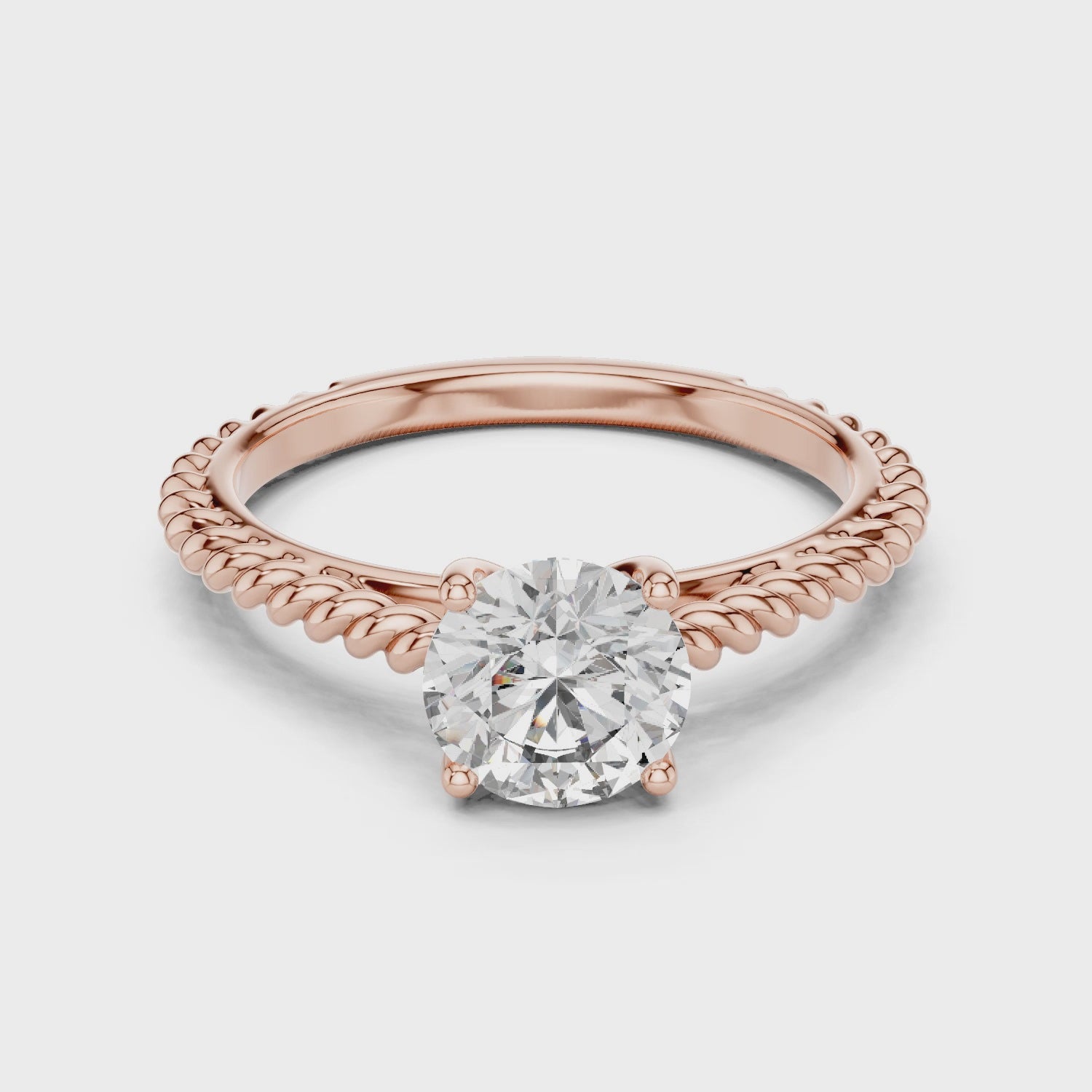 Gold Ring LR-0011, Rose Gold, 360 video