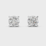 Gold Earrings ER-0016, White Gold, 360 video
