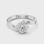 Gold Ring LR-0013, White Gold, 360 video