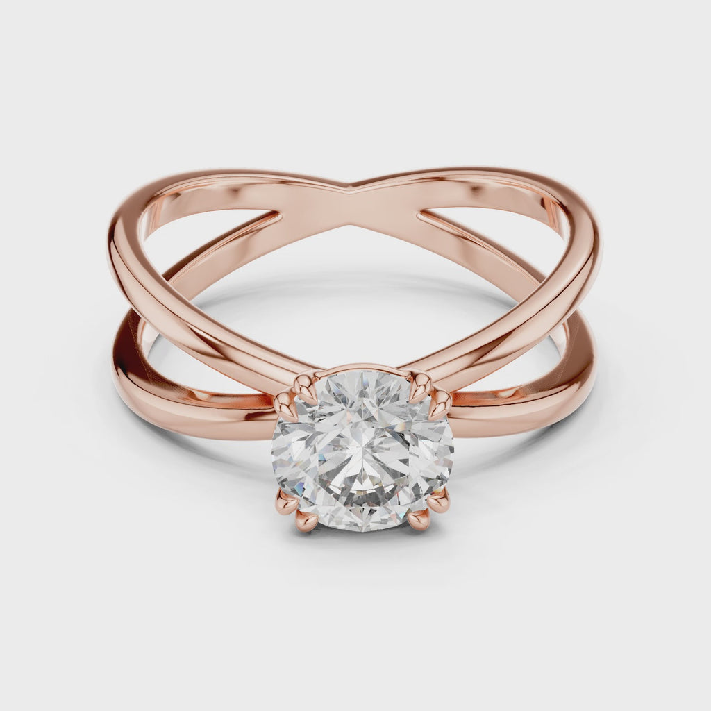 Gold Ring LR-0021, Rose Gold, 360 video
