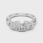 Gold Ring LR-0030, White Gold, 360 video