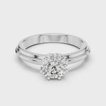 Gold Ring LR-0006, White Gold, 360 video