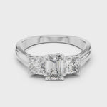 Gold Ring LR-0034, White Gold, 360 video