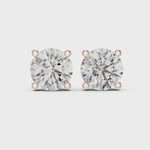 Gold Earrings ER-0001, Rose Gold, 360 video