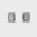 Gold Earrings ER-0007, White Gold, 360 video