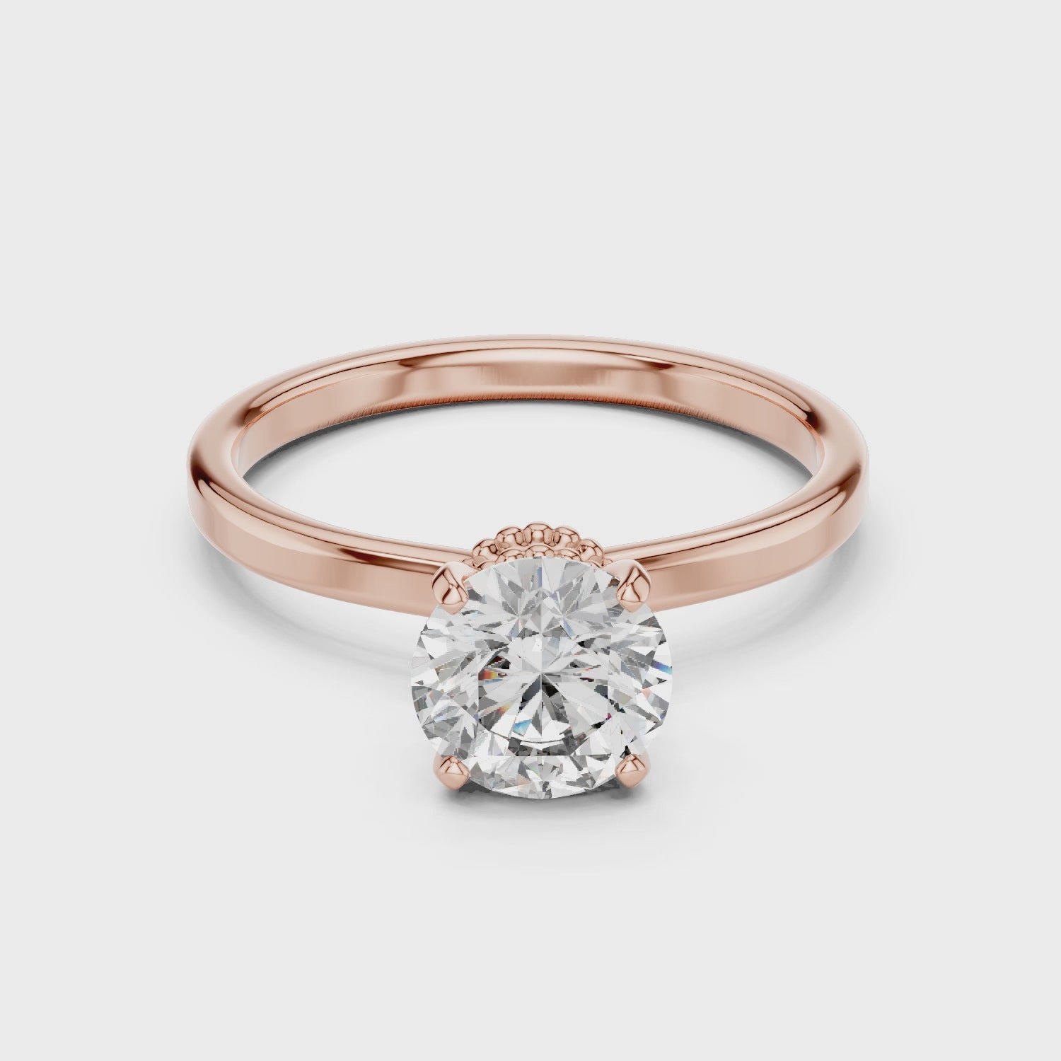 Gold Ring LR-0015, Rose Gold, 360 video