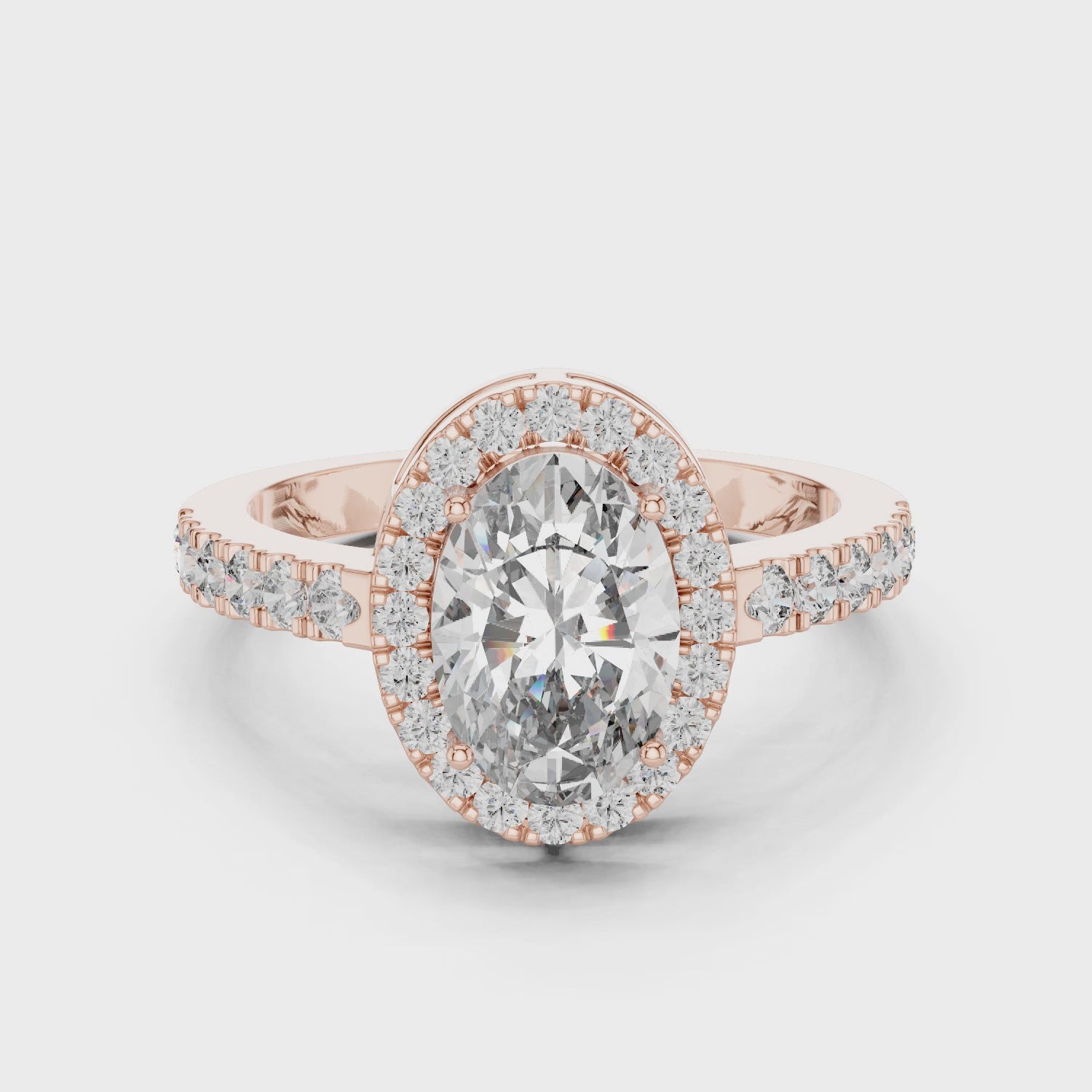 Gold Ring LR-0050, Rose Gold, 360 video