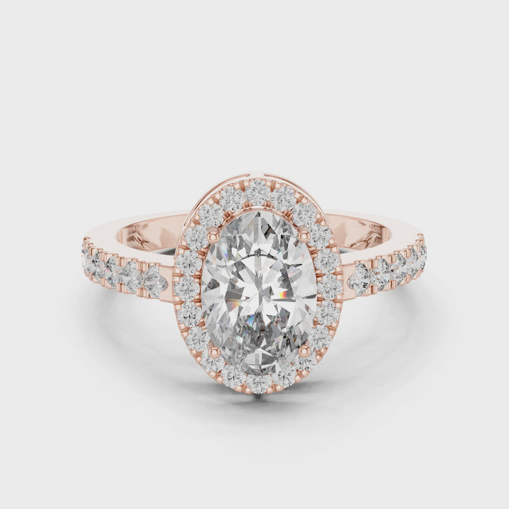 Gold Ring LR-0050, Rose Gold, 360 video