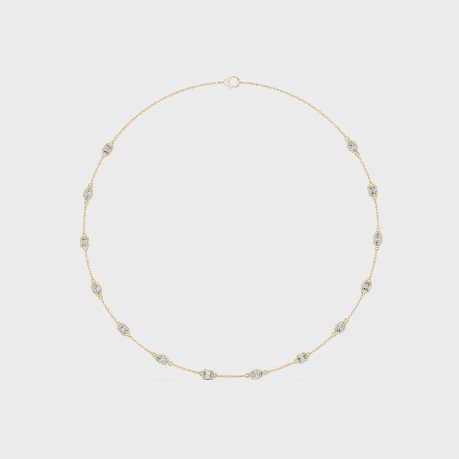 Gold Necklace GNK-0018, Yellow Gold, 360 video