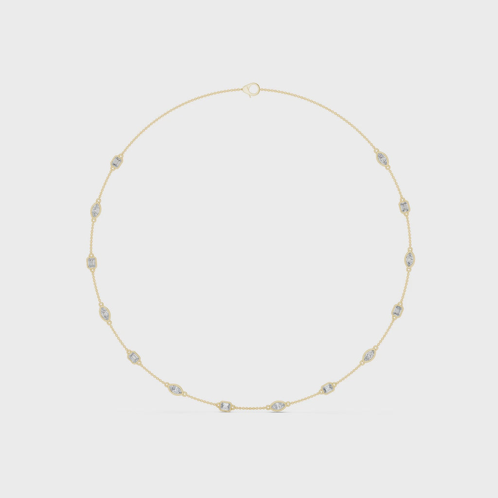 Gold Necklace GNK-0018, Yellow Gold, 360 video