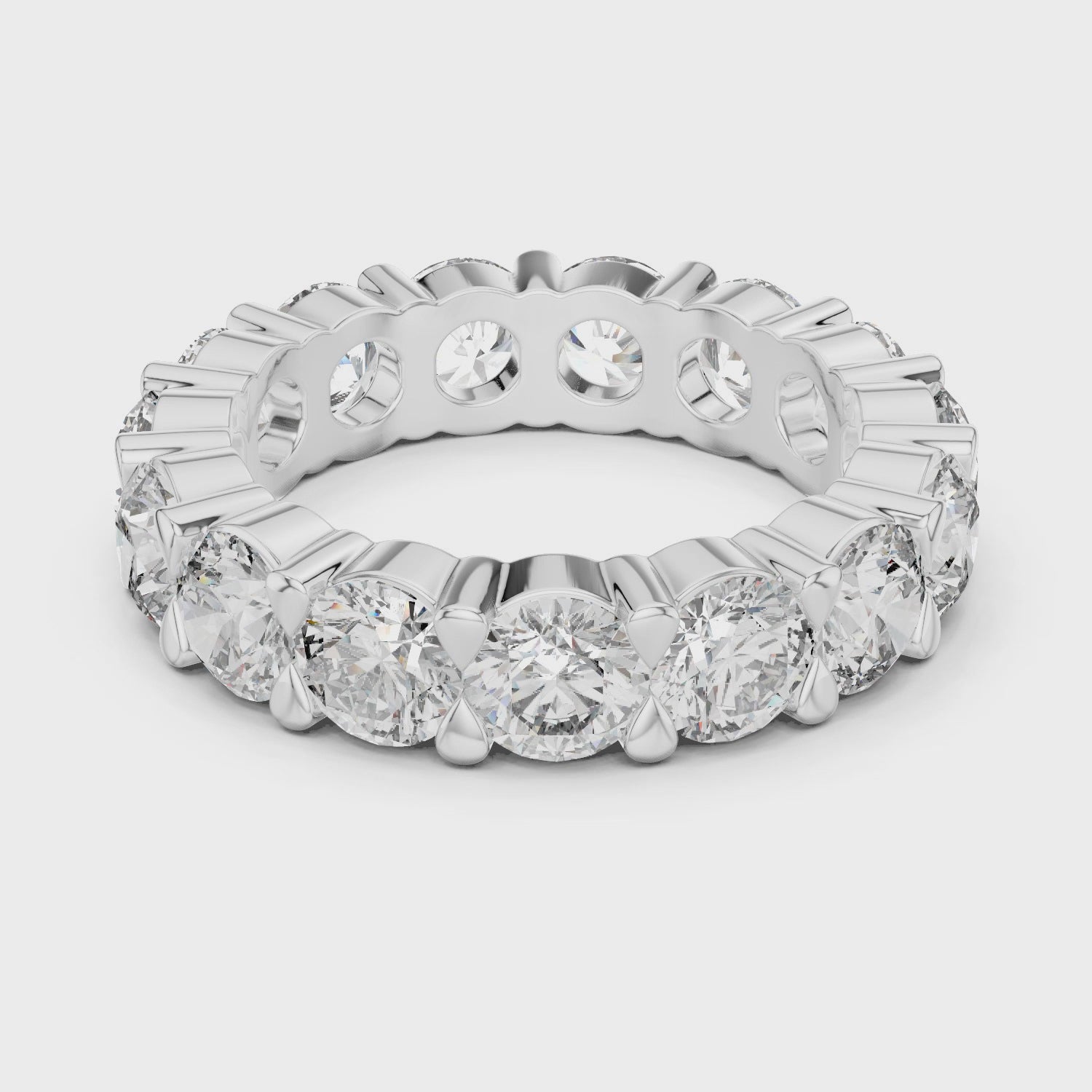 Gold Ring LR-0040, White Gold, 360 video