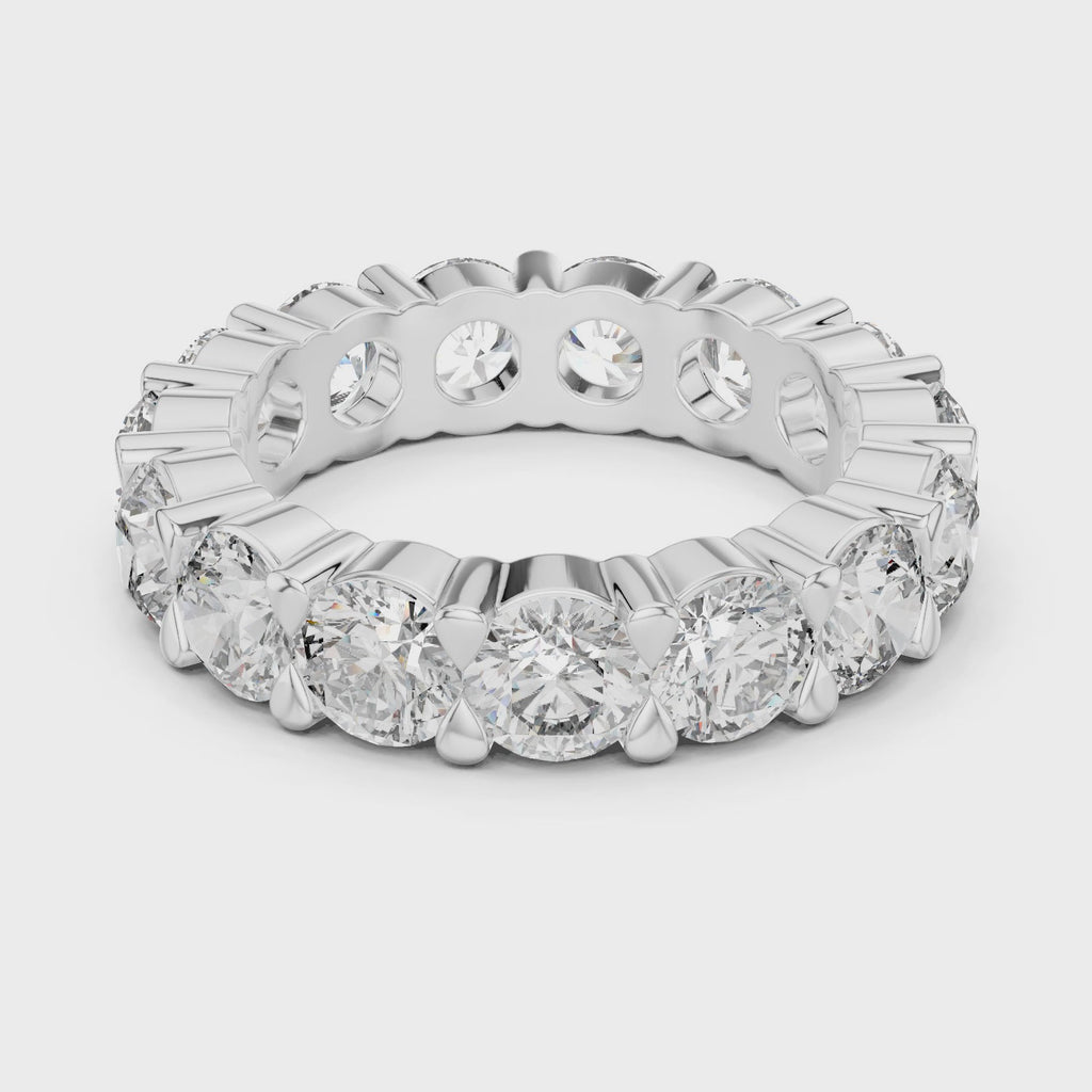 Gold Ring LR-0040, White Gold, 360 video