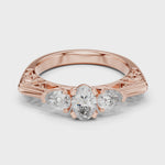 Gold Ring LR-0031, Rose Gold, 360 video