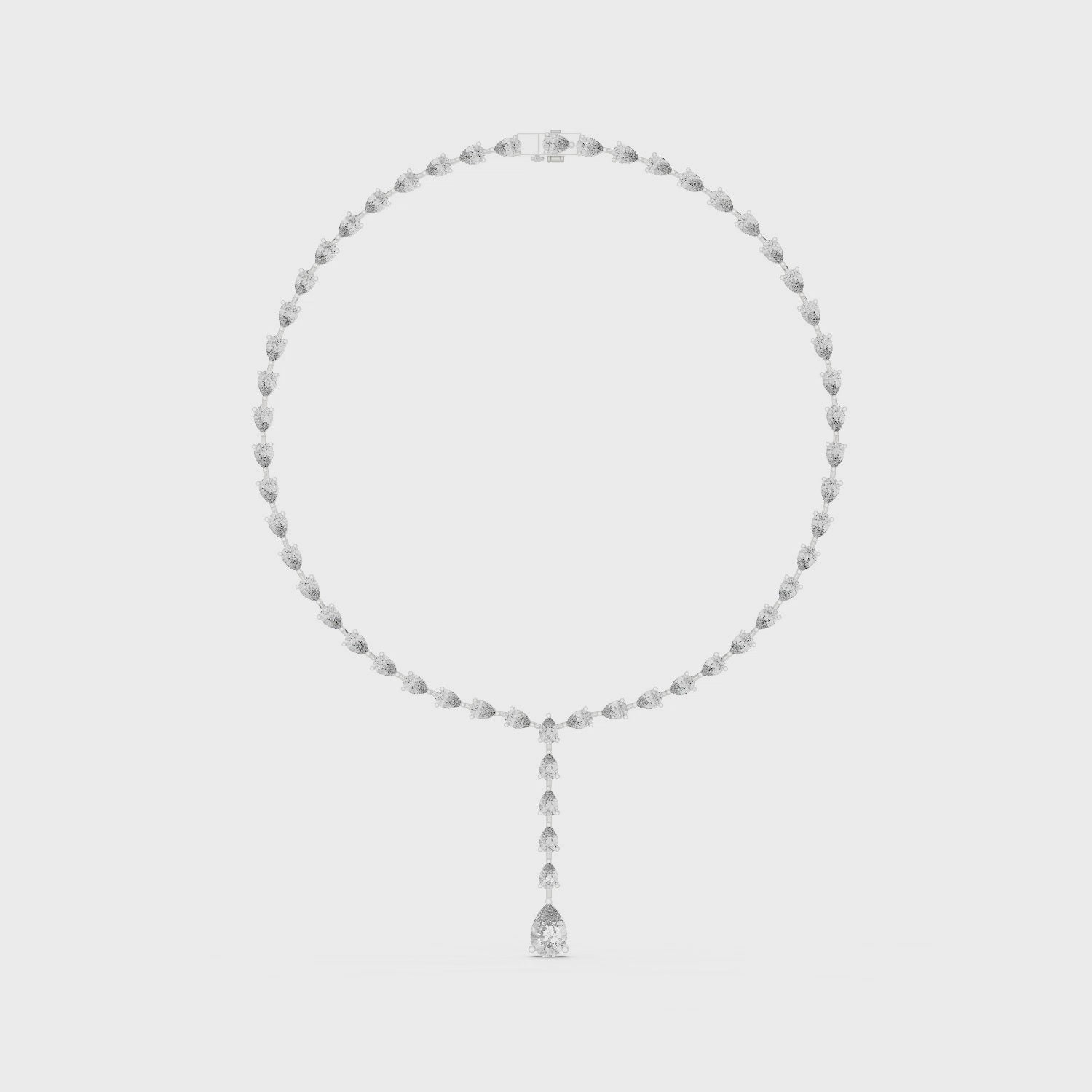 Gold Necklace GNK-0017, White Gold, 360 video