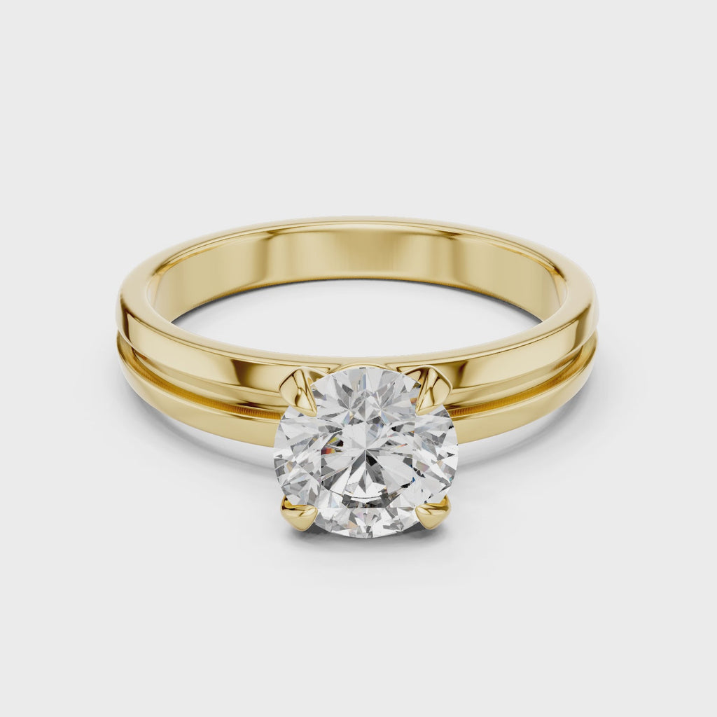 Gold Ring LR-0005, Yellow Gold, 360 video