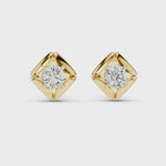 Gold Earrings ER-0019, Yellow Gold, 360 video