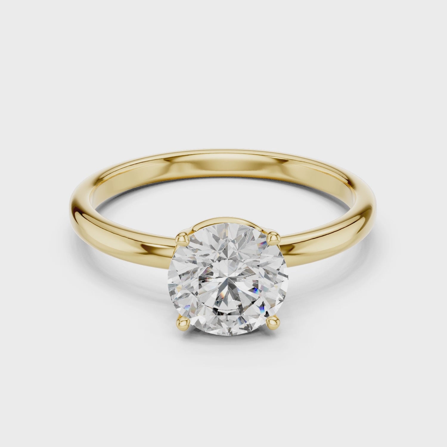 Gold Ring LR-0022, Yellow Gold, 360 video