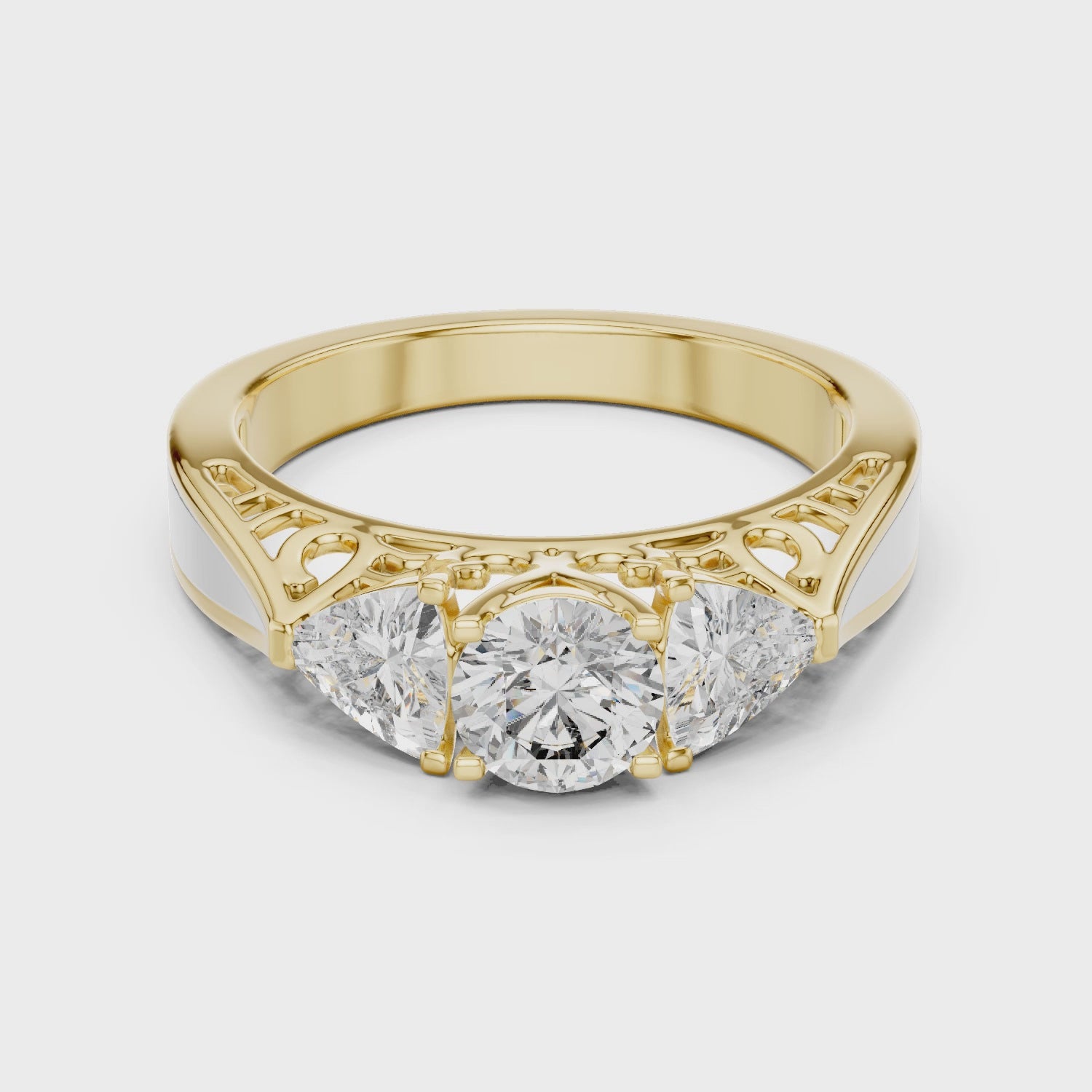 Gold Ring LR-0029, Yellow Gold, 360 video