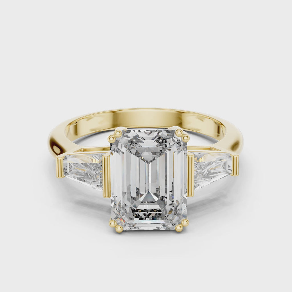 Gold Ring LR-0047, Yellow Gold, 360 video