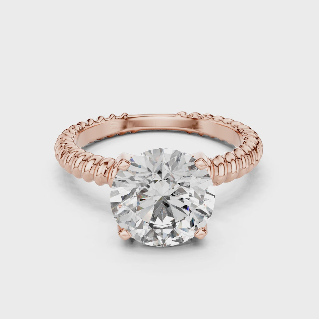 Gold Ring LR-0026, Rose Gold, 360 video