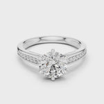 Gold Ring LR-0038, White Gold, 360 video