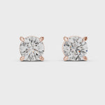 Gold Earrings ER-0016, Rose Gold, 360 video