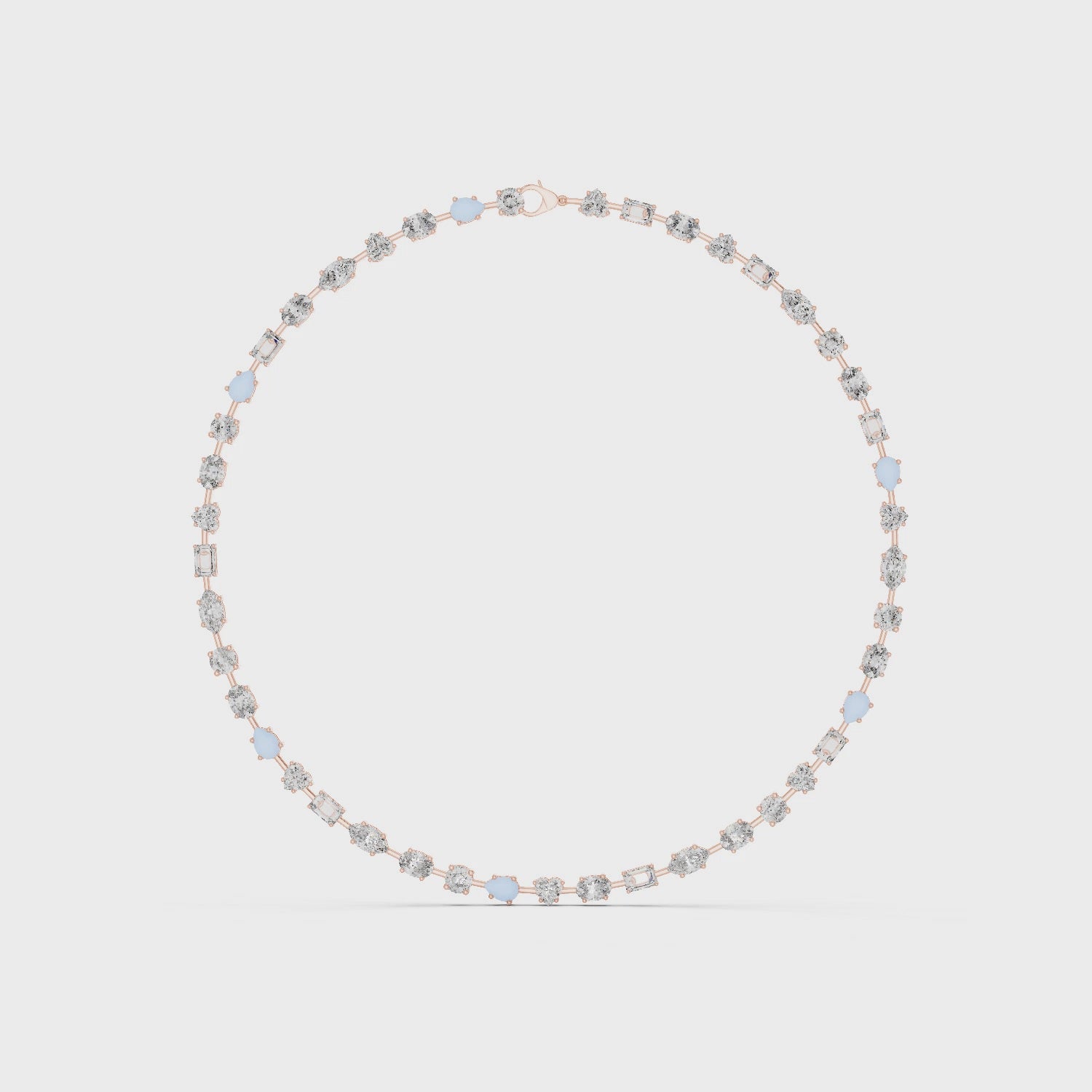 Gold Necklace GNK-0016, Rose Gold, 360 video