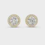 Gold Earrings ER-0015, Yellow Gold, 360 video