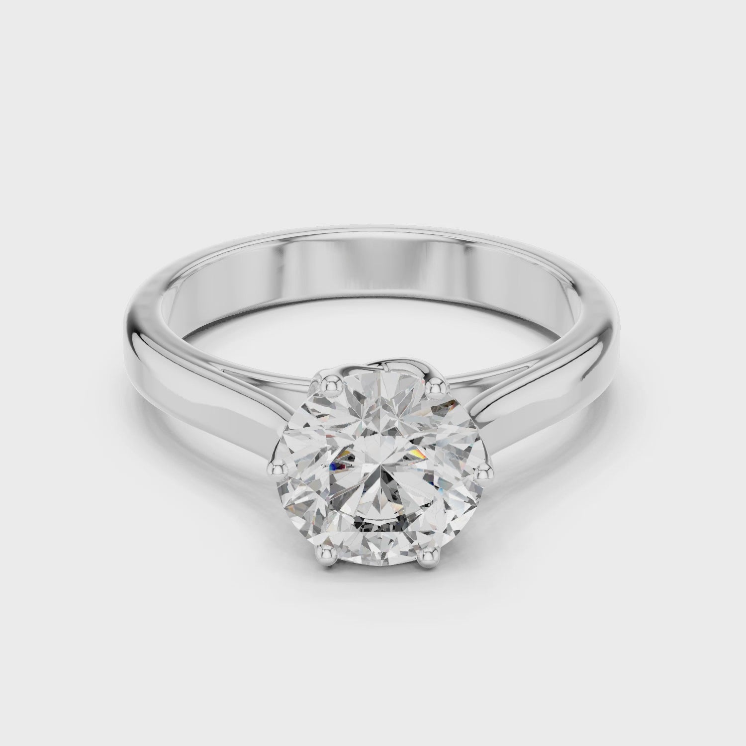 Gold Ring LR-0037, White Gold, 360 video