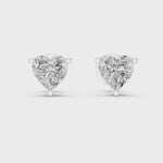 Gold Earrings ER-0006, White Gold, 360 video