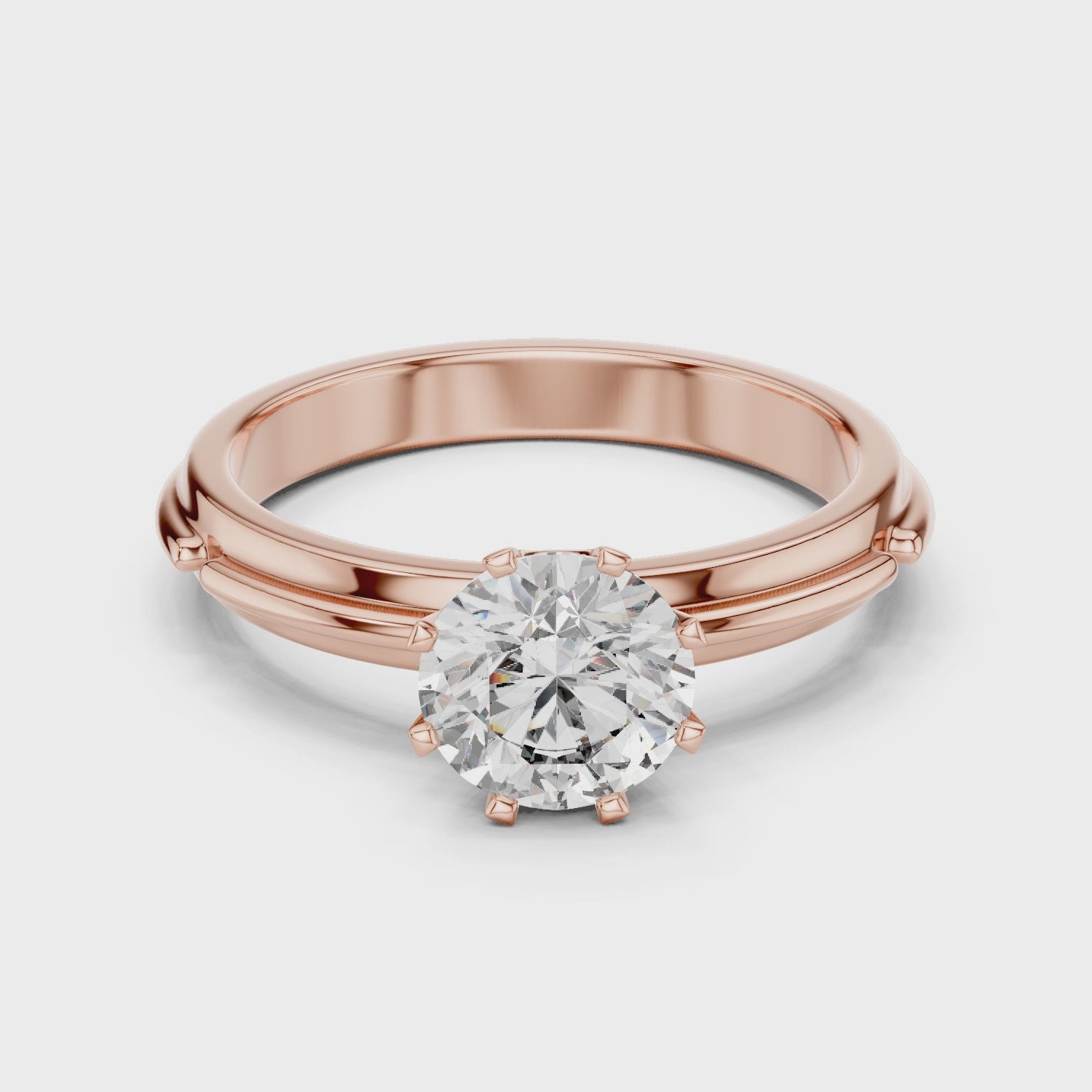 Gold Ring LR-0006, Rose Gold, 360 video