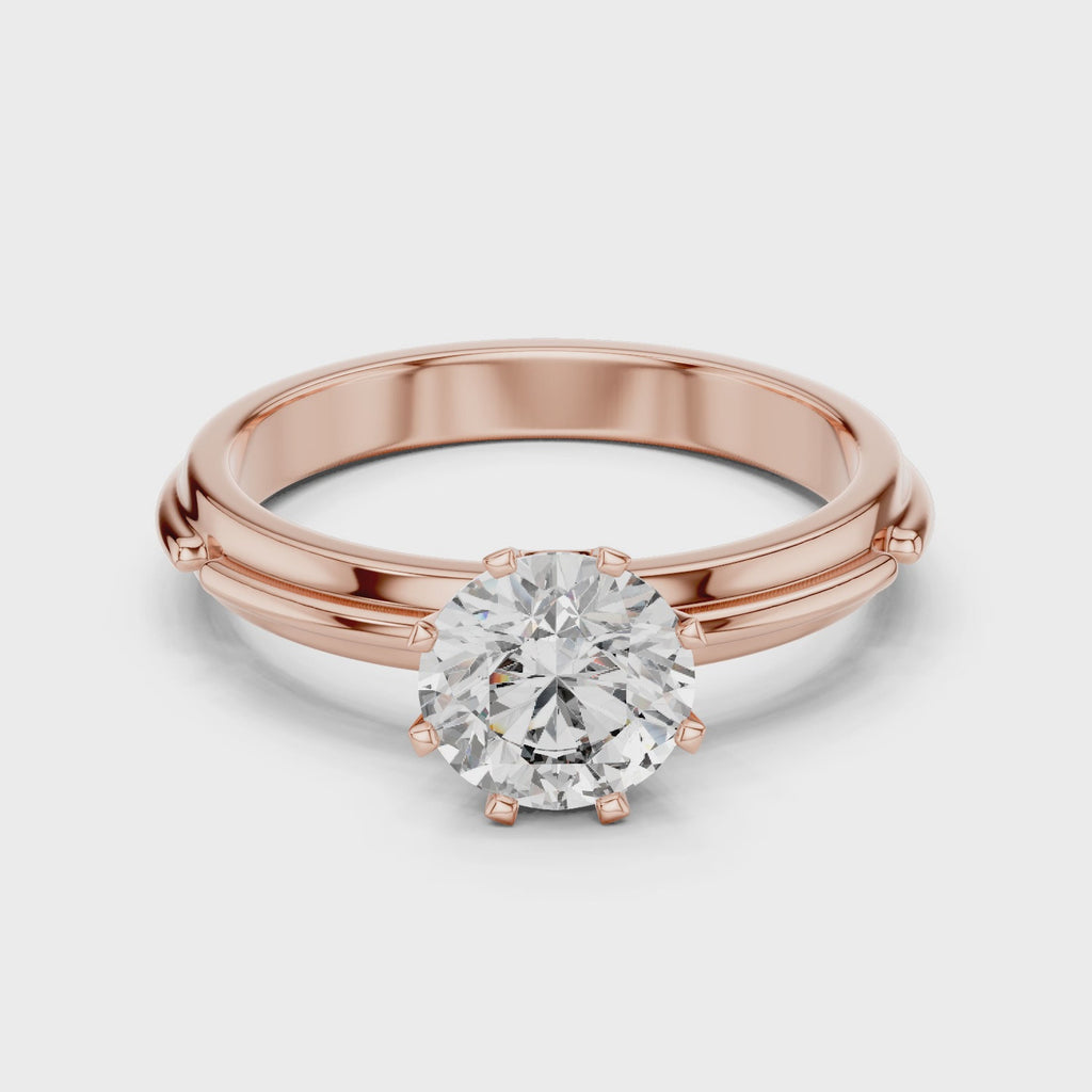 Gold Ring LR-0006, Rose Gold, 360 video