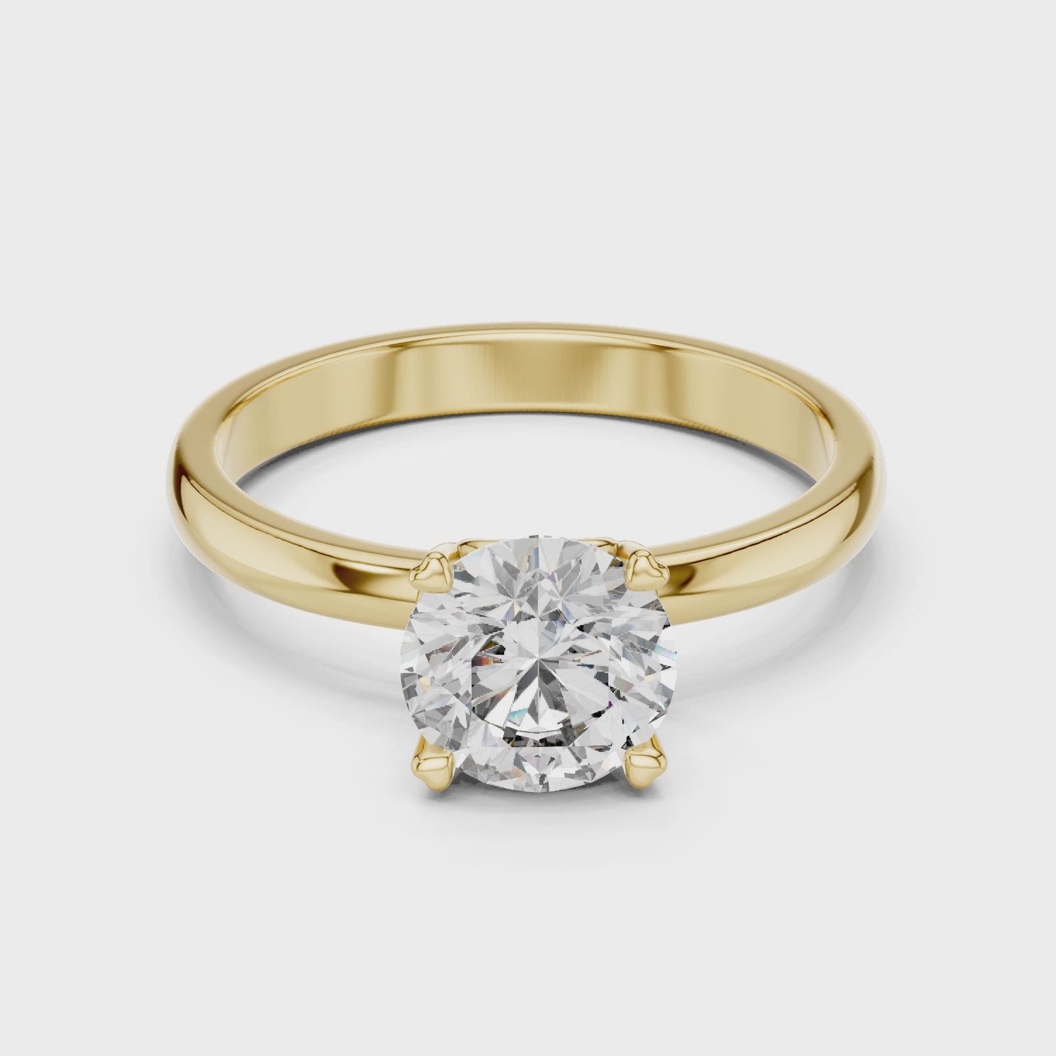 Gold Ring LR-0010, Yellow Gold, 360 video