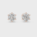 Gold Earrings ER-0012, Rose Gold, 360 video