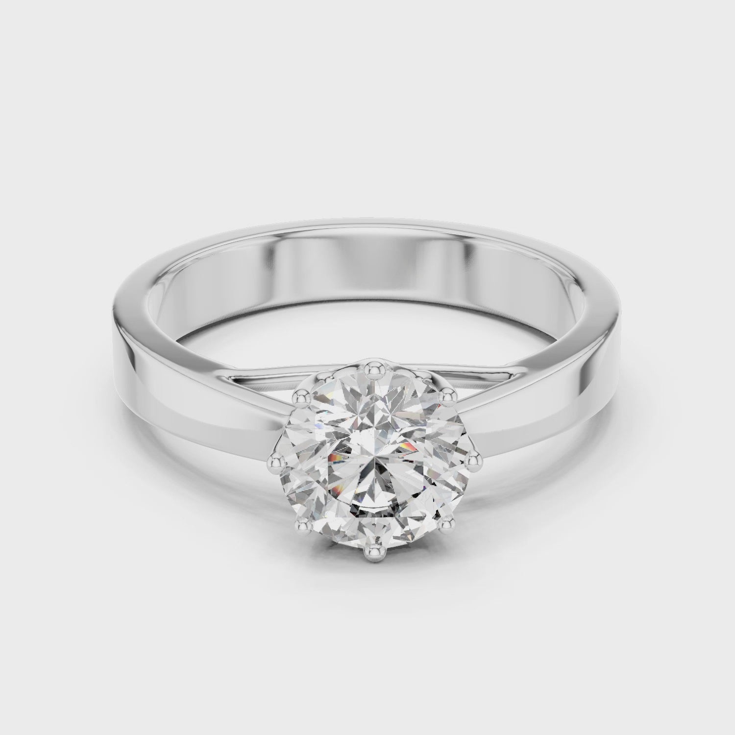 Gold Ring LR-0001, White Gold, 360 video