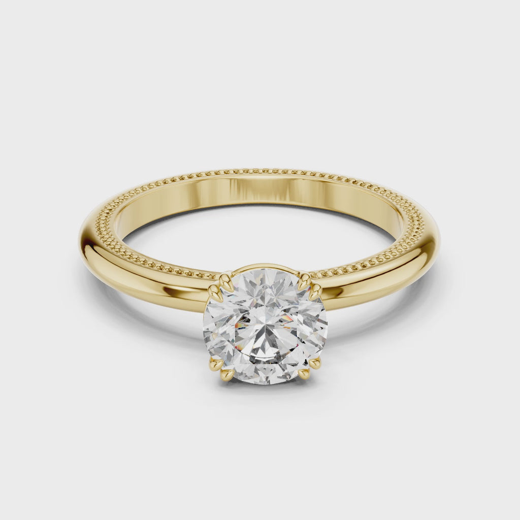Gold Ring LR-0016, Yellow Gold, 360 video