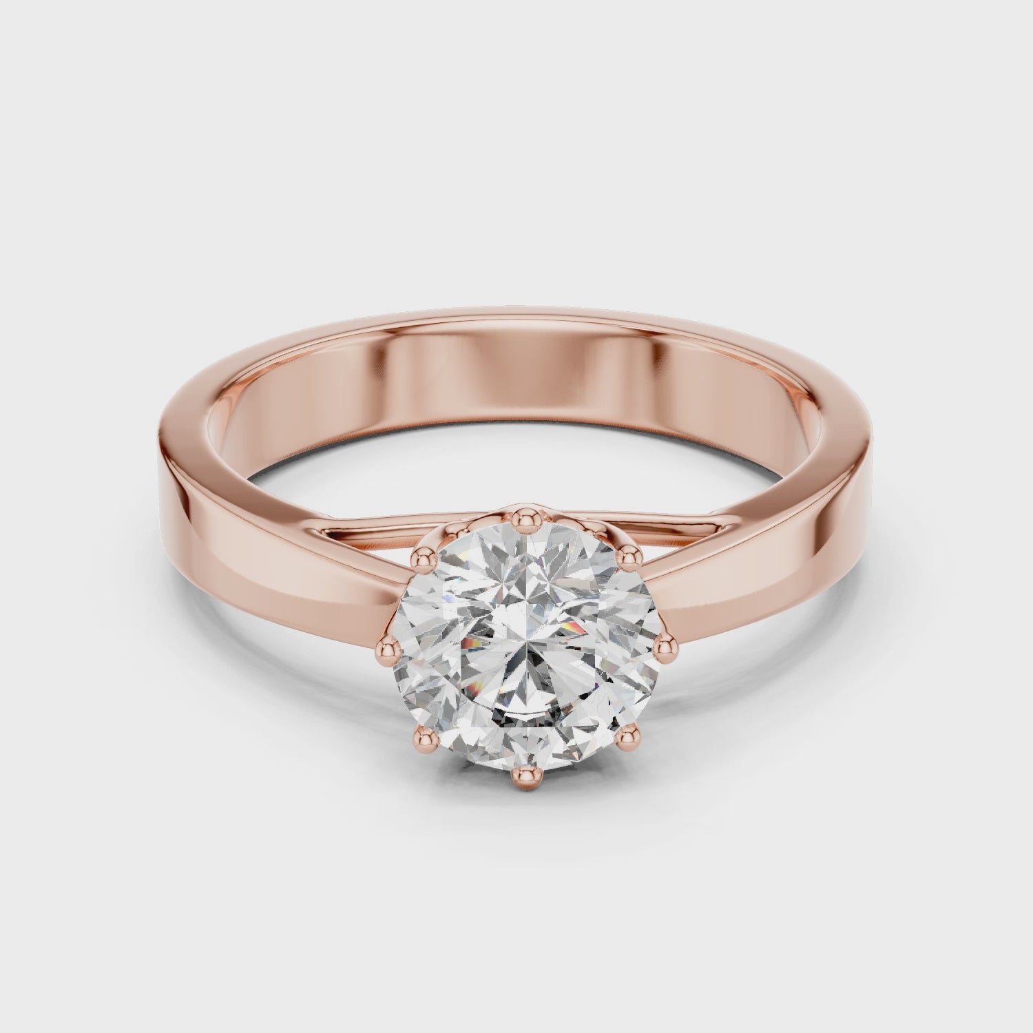 Gold Ring LR-0001, Rose Gold, 360 video