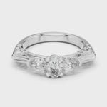 Gold Ring LR-0031, White Gold, 360 video