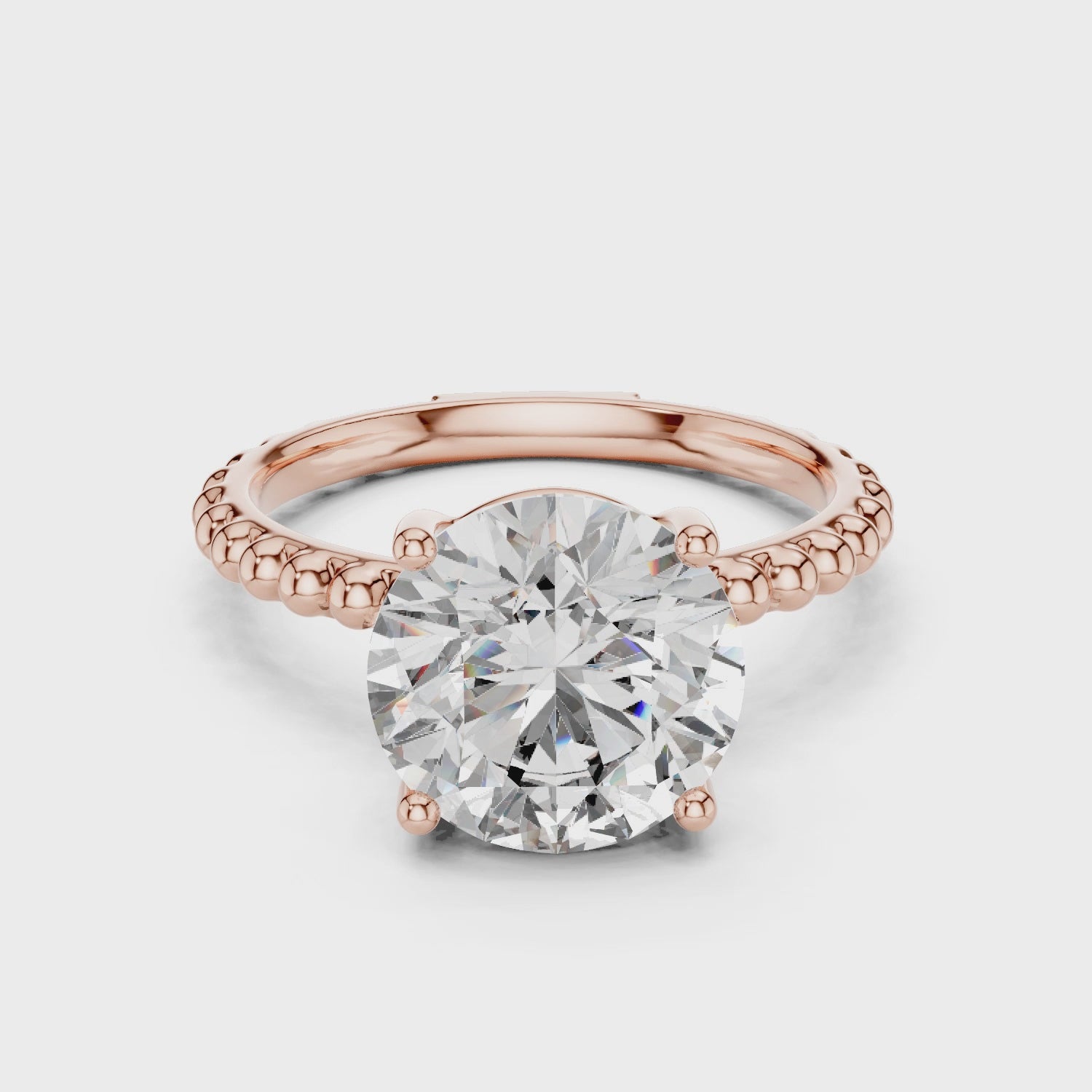 Gold Ring LR-0028, Rose Gold, 360 video