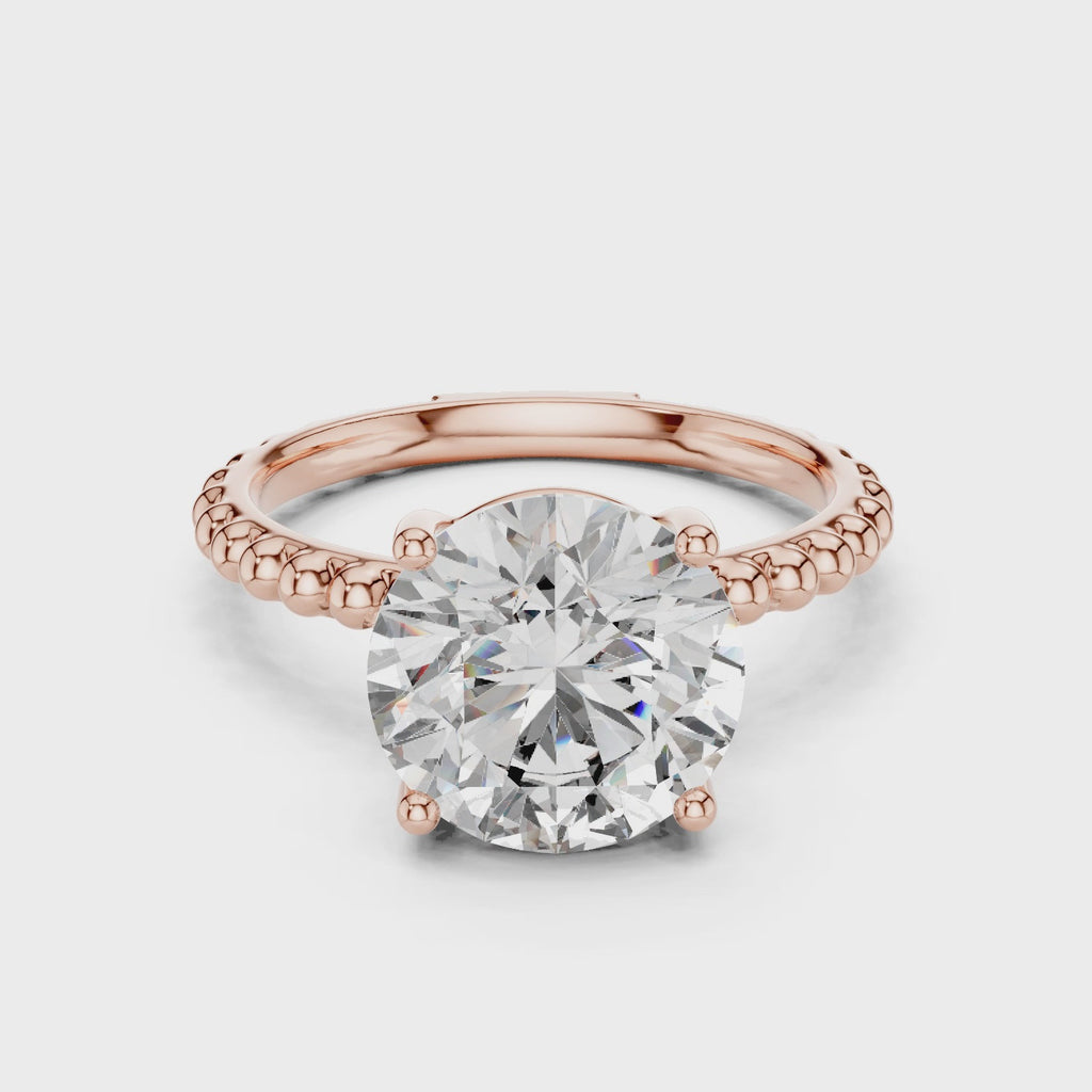 Gold Ring LR-0028, Rose Gold, 360 video