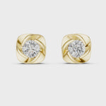 Gold Earrings ER-0020, Yellow Gold, 360 video