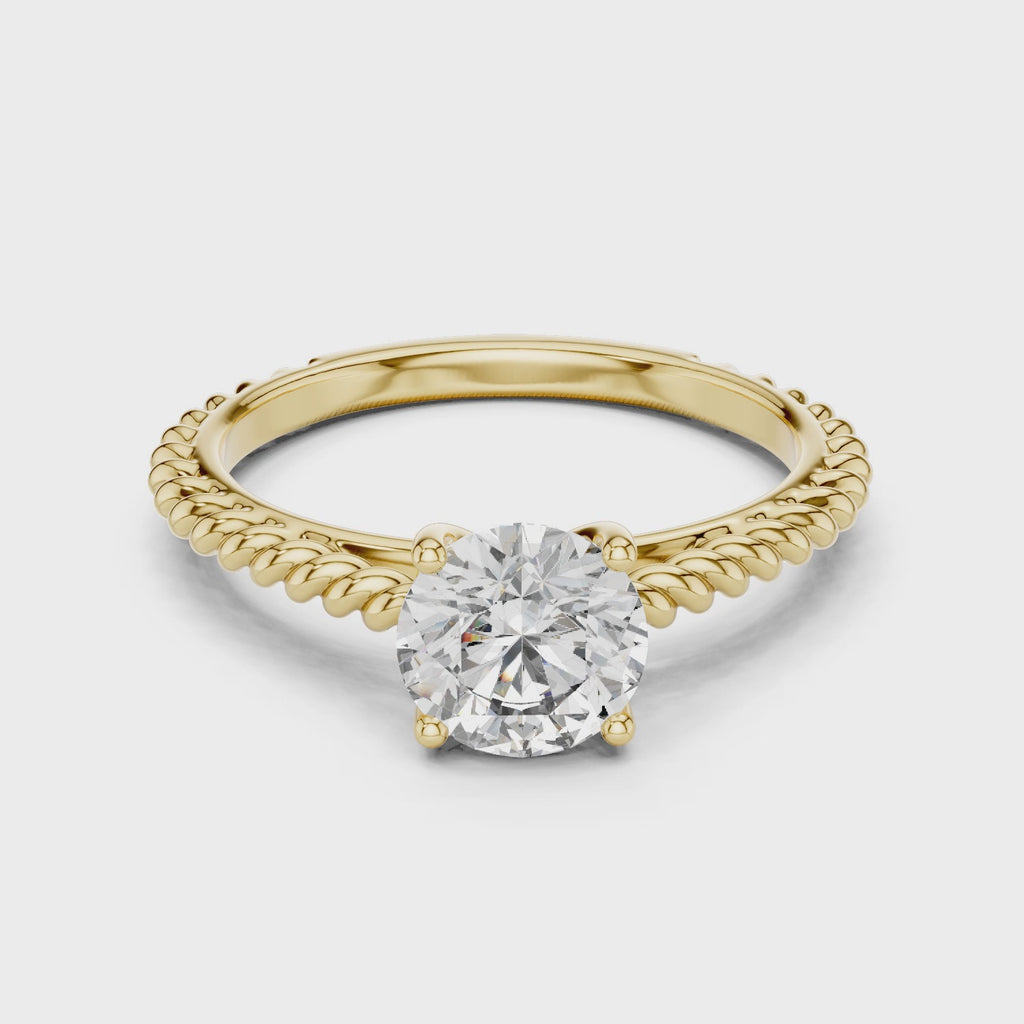Gold Ring LR-0011, Yellow Gold, 360 video