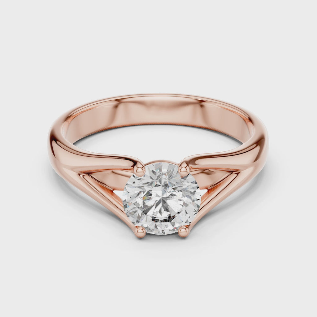 Gold Ring LR-0009, Rose Gold, 360 video